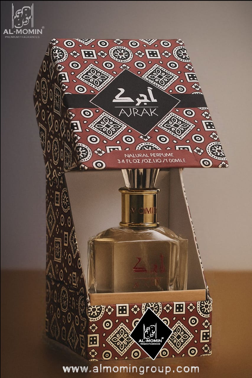 ajrak – premium arabian & western unisex perfume | natural long lasting fragrance | 100ml eau de parfum by al momin ajrak – premium arabian & western unisex perfume | natural long lasting fragrance | 100ml eau de parfum by al momin